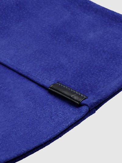 Pig Suede (Soft Pig Suede) Suede Pouch – Medium in Black Made in Japan