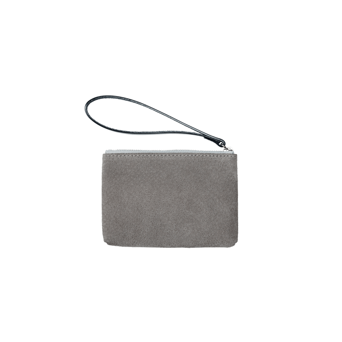 Pig Suede (Soft Pig Suede) Suede Pouch – Small in Gray Made in Japan