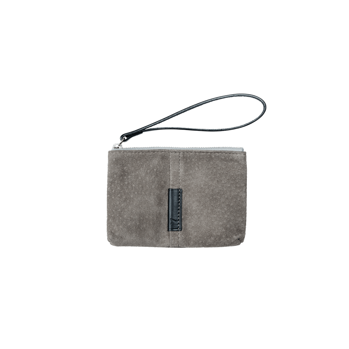 Pig Suede (Soft Pig Suede) Suede Pouch – Small in Gray Made in Japan