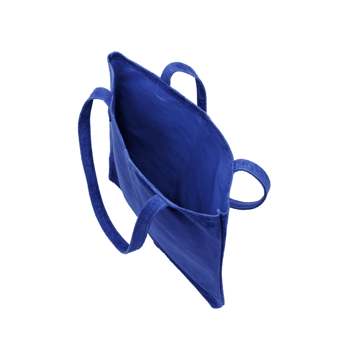 Pig Suede (Soft Pig Suede) Suede Tote in Blue Made in Japan