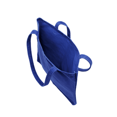 Pig Suede (Soft Pig Suede) Suede Tote in Blue Made in Japan