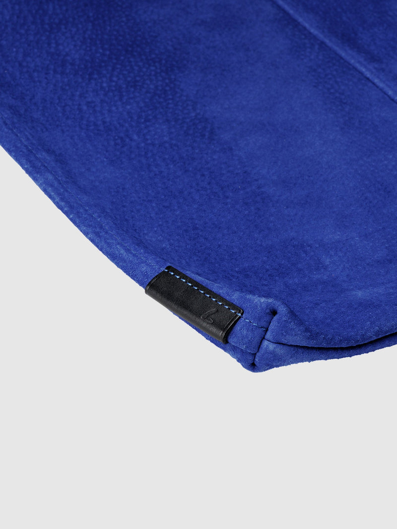 Pig Suede (Soft Pig Suede) Suede Tote in Blue Made in Japan