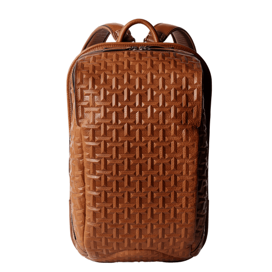 Cowhide  TSUCHIYA Legacy Logo Backpack in Brown Made in Japan