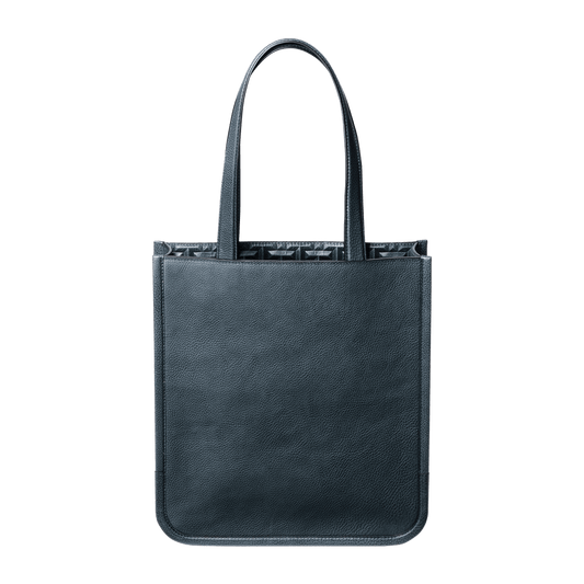 Cowhide TSUCHIYA Legacy Logo Boxy Tote in Dark Teal Made in Japan