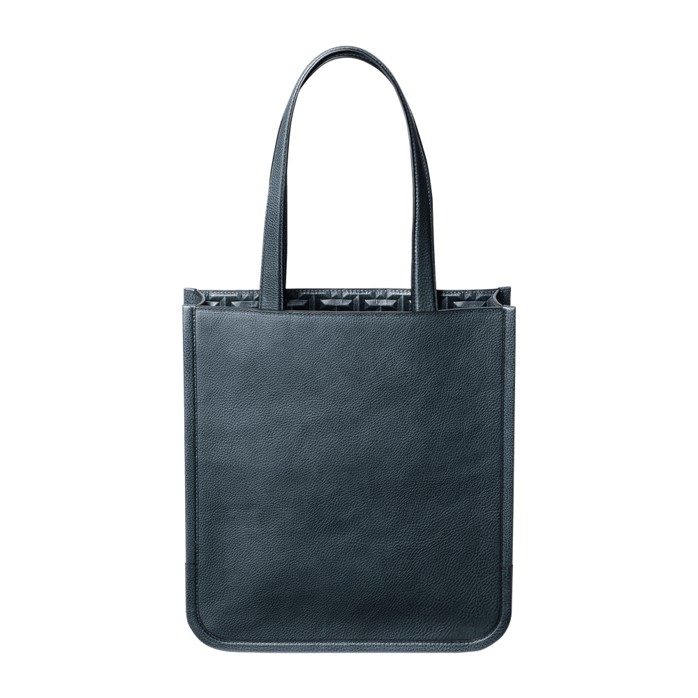 Cowhide TSUCHIYA Legacy Logo Boxy Tote in Dark Teal Made in Japan