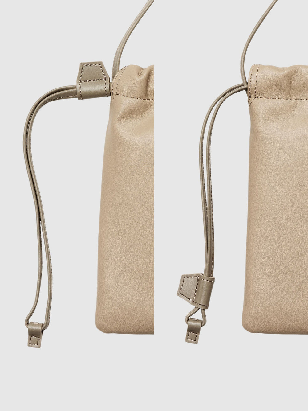 Lambskin Drawstring Pouch | Lambskin Leather Pouch | Tsuchiya