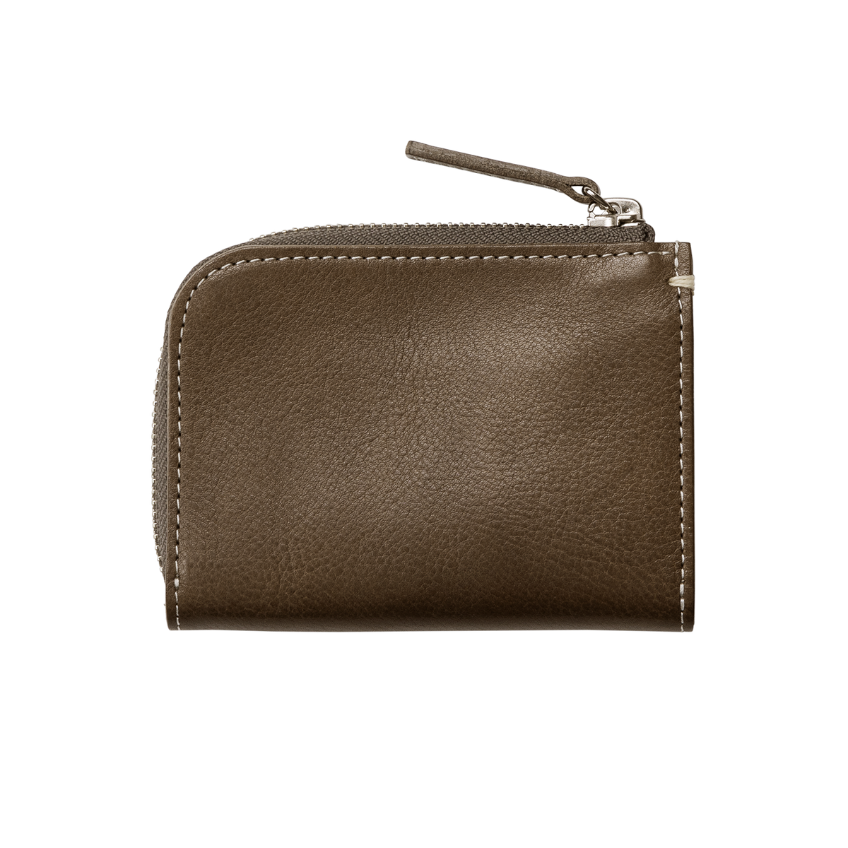 Cowhide (Vachetta Milled Leather) Urbano L Zip Wallet in Coffee Made in Japan
