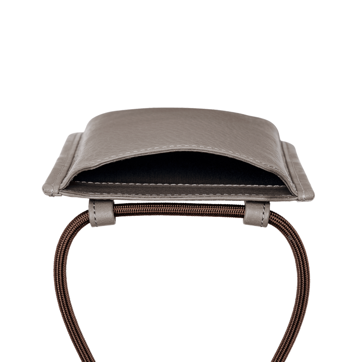 Steerhide (Soft Nume Leather) Tone Nume Leather Crossbody Phone Bag in Stone Made in Japan