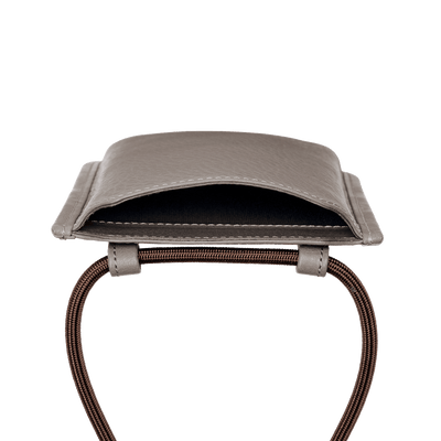 Steerhide (Soft Nume Leather) Tone Nume Leather Crossbody Phone Bag in Stone Made in Japan