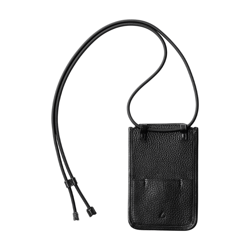 Steerhide (Soft Nume Leather) Tone Nume Leather Crossbody Phone Bag in Stone Made in Japan
