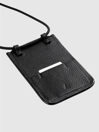 Steerhide (Soft Nume Leather) Tone Nume Leather Crossbody Phone Bag in Stone Made in Japan