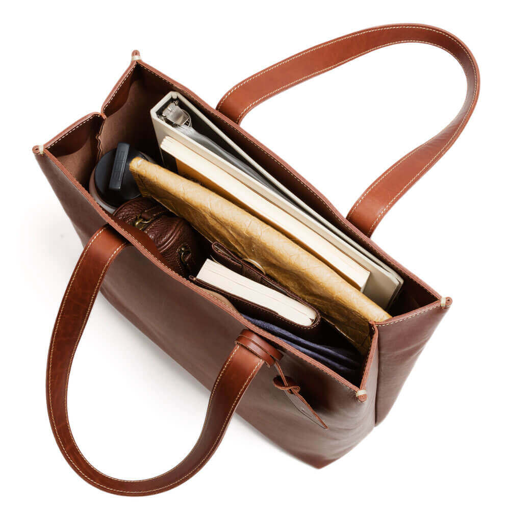 Diario Tall Tote | Leather Tote | Tsuchiya Kaban –Timeless Leather