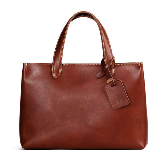 Steerhide  Diario Small Tote in Brown Made in Japan