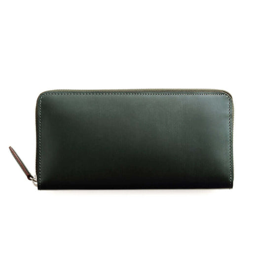 Bridle Leather Bridle Zip Long Wallet in Dark Green Made in Japan