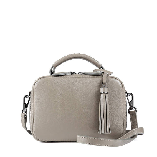 Cowhide  Clarte Mini Shoulder in Ash Gray Made in Japan