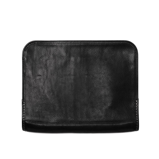 Cowhide  Urbano Clutch in Black Made in Japan