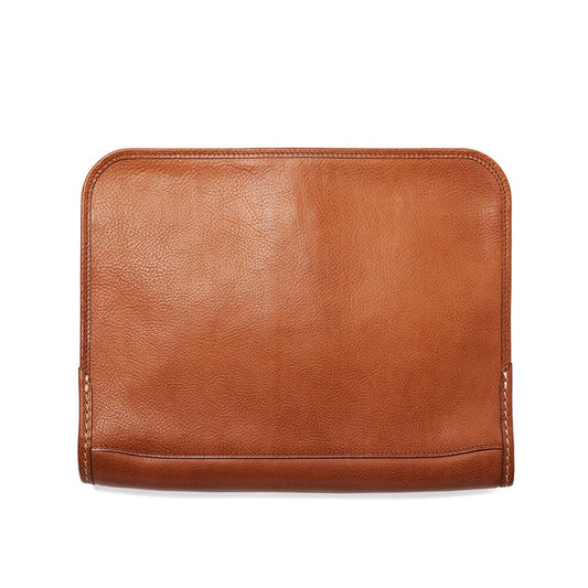 Cowhide  Urbano Clutch in Brown Made in Japan