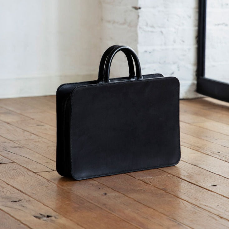 Black Nume Square Bag | Nume Leather Bag | Tsuchiya Kaban