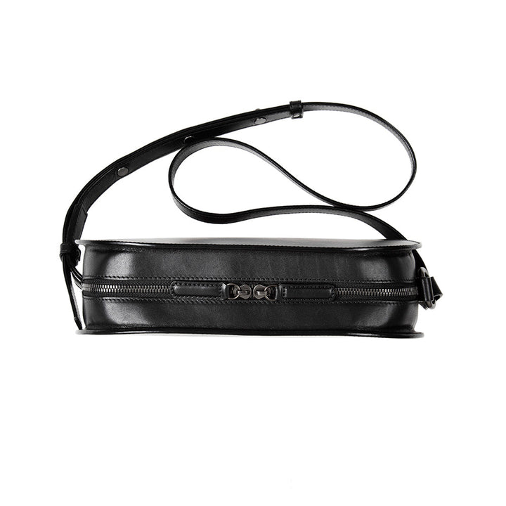 Black Nume Oval Shoulder | Nume Leather Shoulder Bag | Tsuchiya