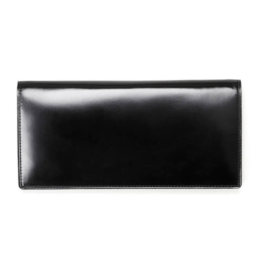 Cordovan Cordovan Coin Pocket Long Wallet in Black × Brown Made in Japan