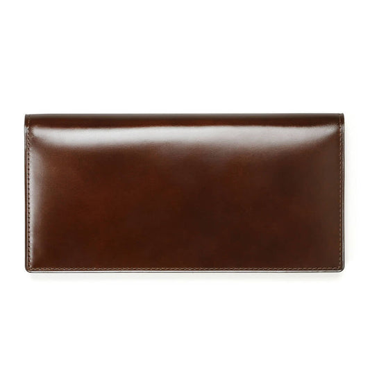 Cordovan Cordovan Coin Pocket Long Wallet in Brown × Brown Made in Japan