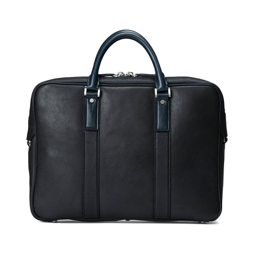 Steerhide  Brent Briefcase in Navy Made in Japan