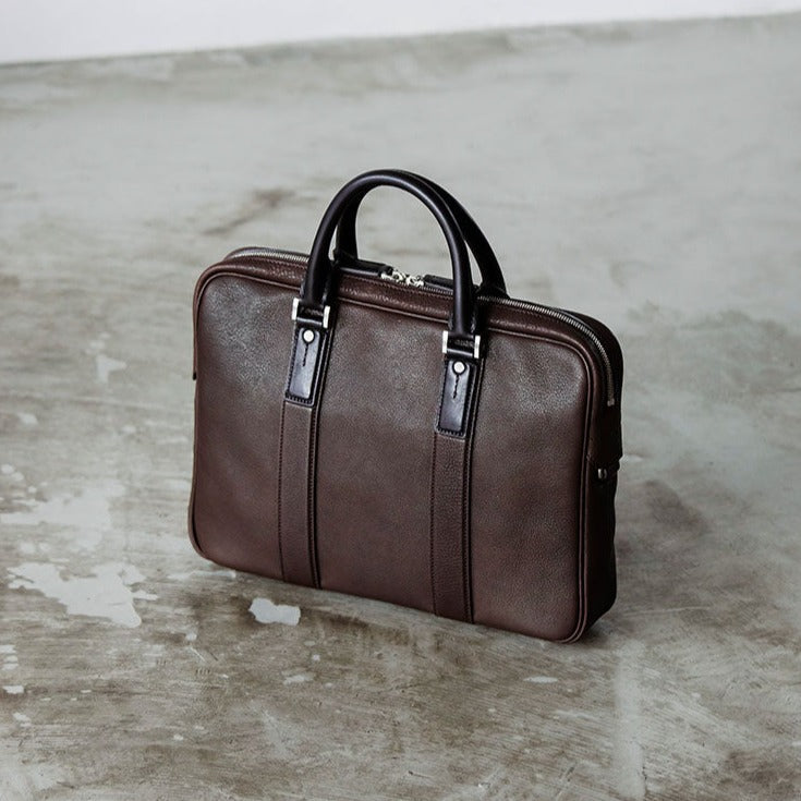Brent Medium Briefcase | Leather Briefcase | Tsuchiya Kaban