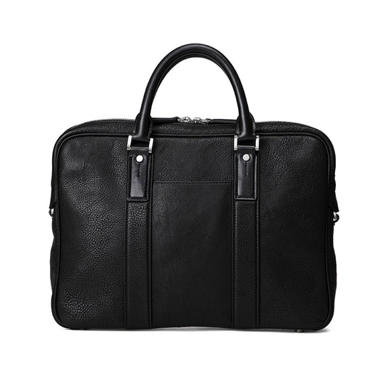 Steerhide  Brent Medium Briefcase in Black Made in Japan