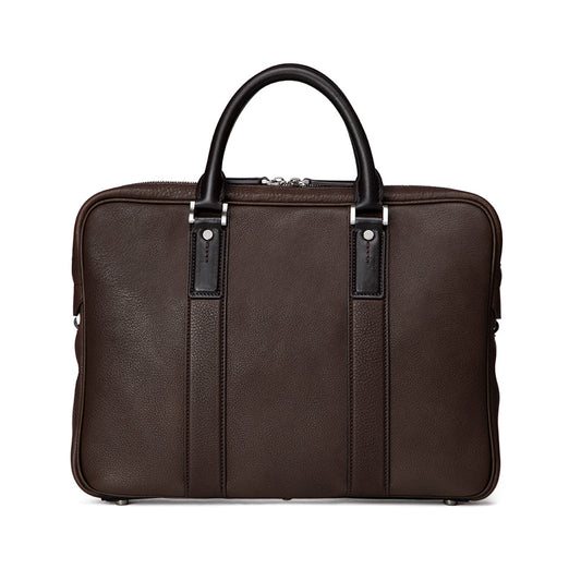 Steerhide  Brent Medium Briefcase in Dark Brown Made in Japan