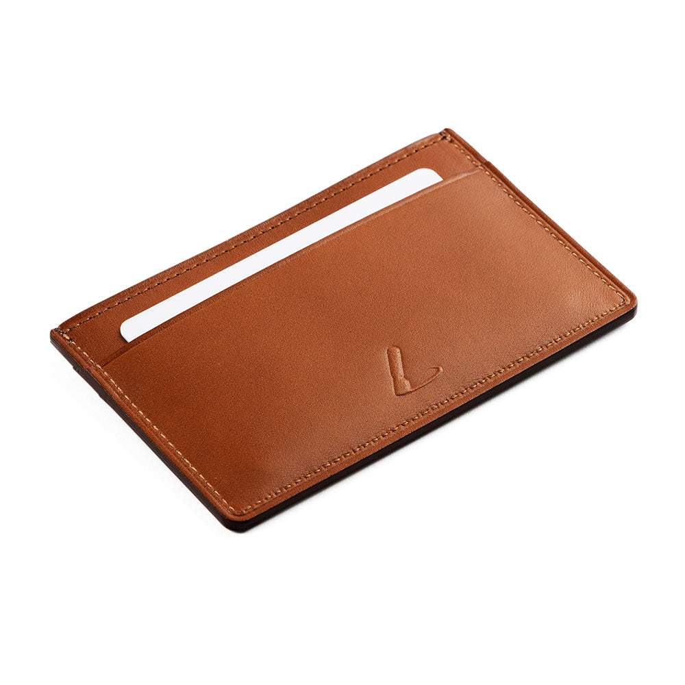 Tan Leather Card Holder Slim Minimalist Wallet for Men Gift -  Israel