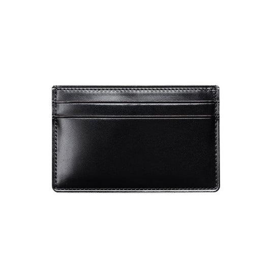 Cordovan Cordovan Card Holder in Black × Brown Made in Japan