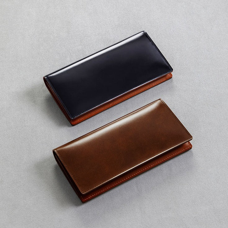 Cordovan Coin Pocket Long Wallet Cordovan –Timeless Leather
