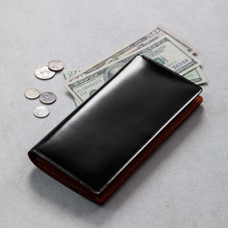 Mens wallet cordovan coin pocket