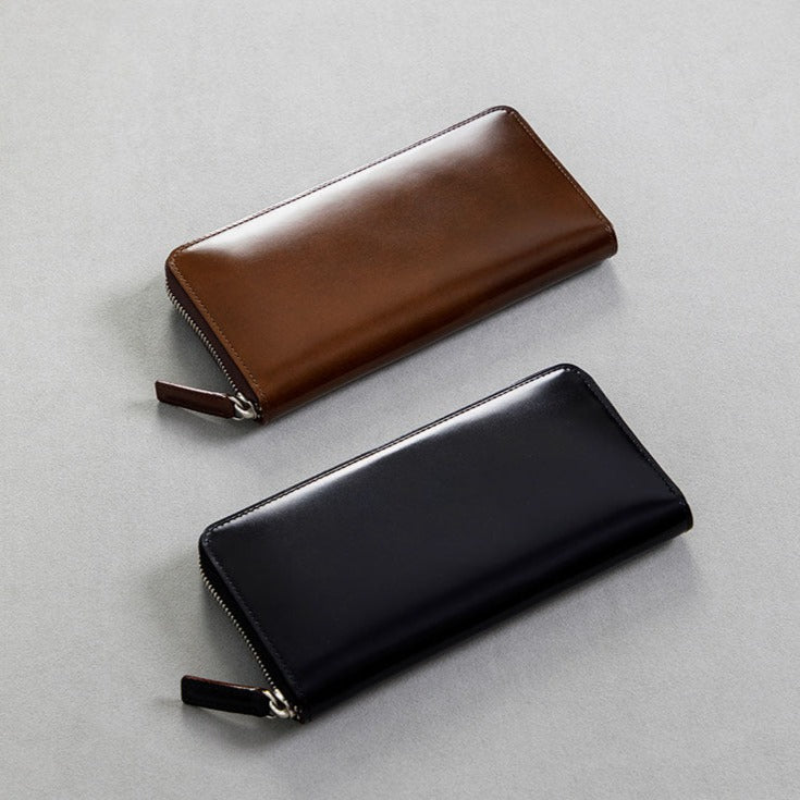 Cordovan Zip Long Wallet - Cordovan - Tsuchiya Kaban Global