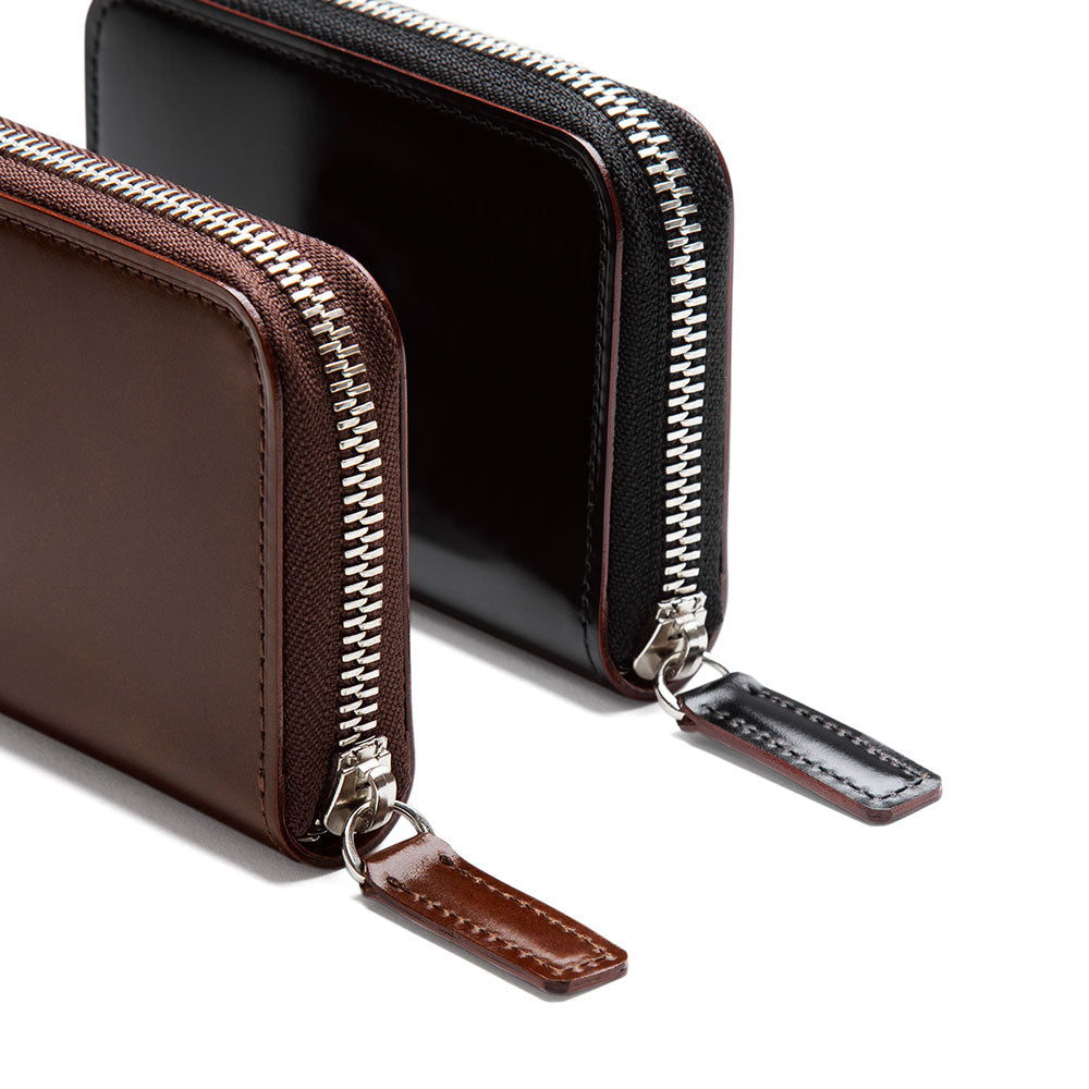 Cordovan Zip Coin Wallet - Cordovan - –Timeless Leather Designs