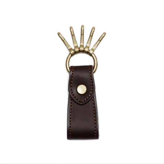 Steerhide  Nume Key Holder in Choco Made in Japan