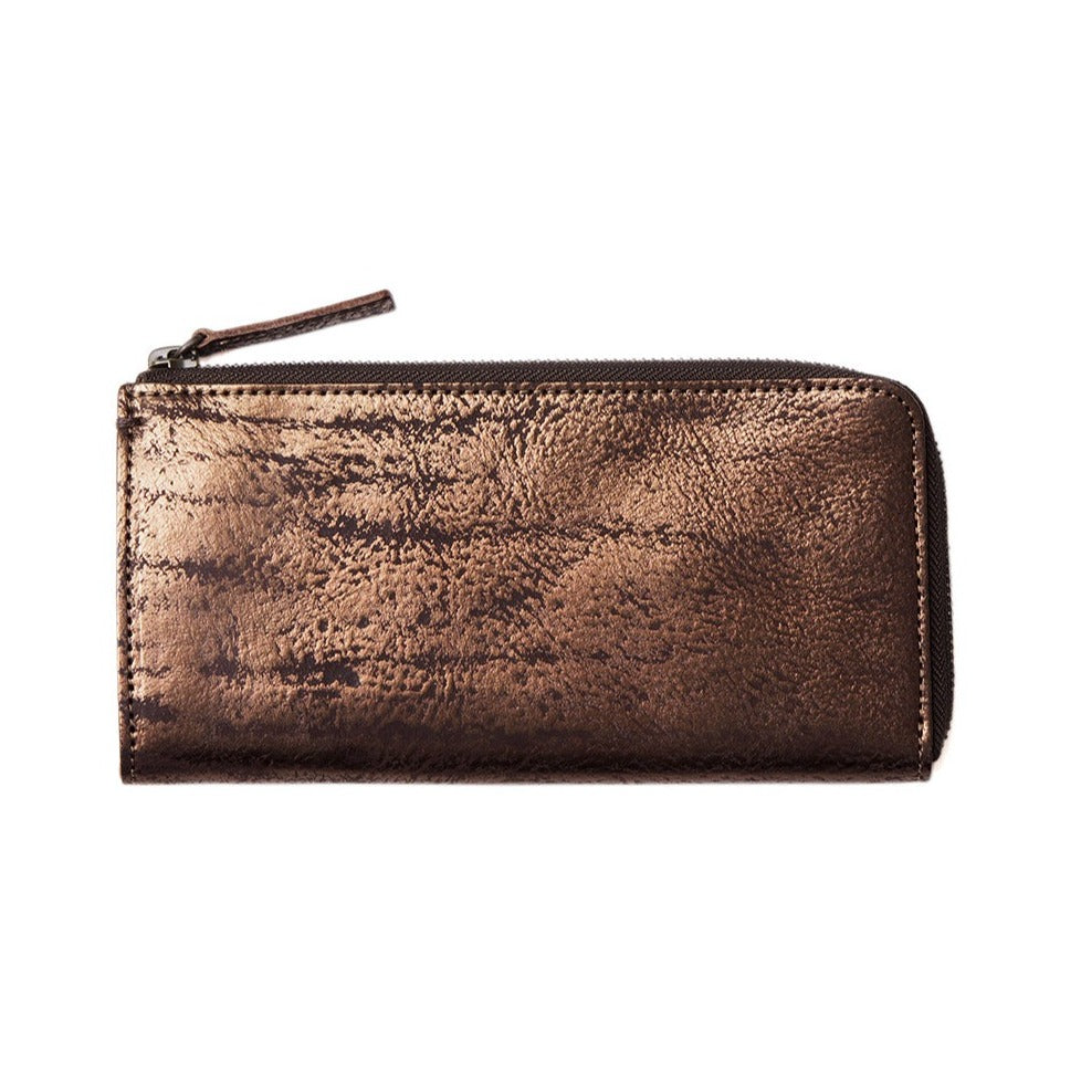 Copper Sparkle L Zip Long Wallet