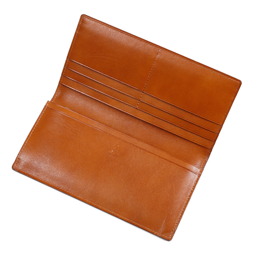 Cordovan Leather Coin Pocket Long Wallet