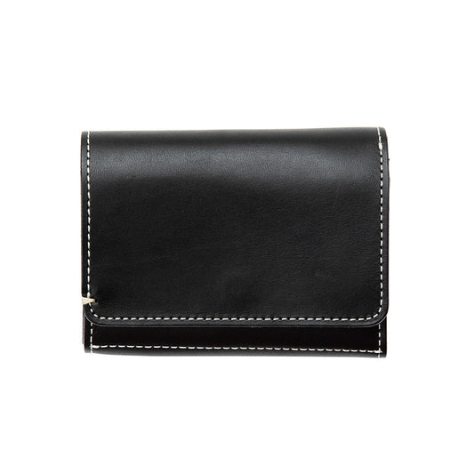 Steerhide  Diario Clutch Purse in Black Made in Japan