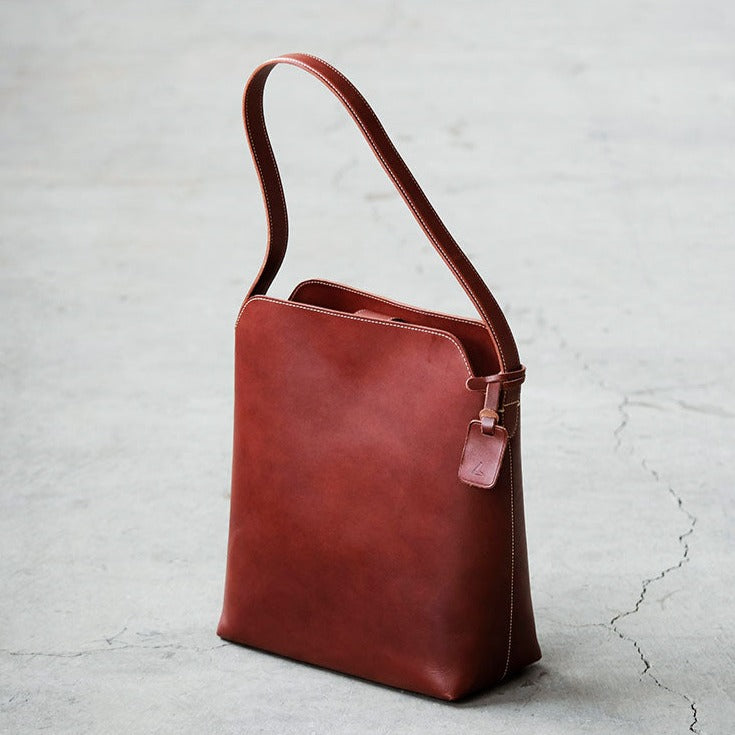 Diario Single Strap Tote | Leather Tote | Tsuchiya Kaban –Timeless