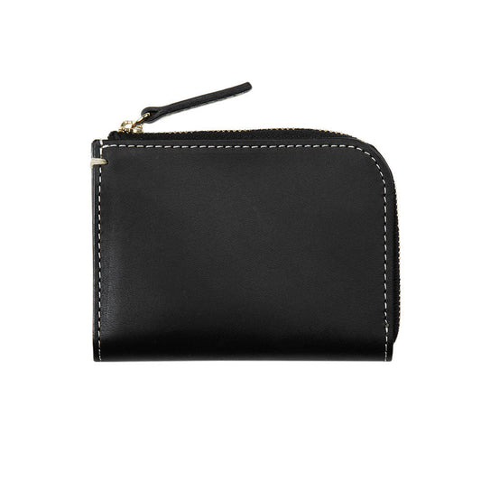 Steerhide  Diario L Zip Wallet in Black Made in Japan