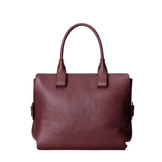 Steerhide  Editor Tote in Bordeaux Made in Japan