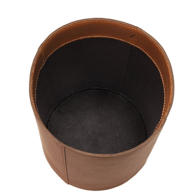 Home Collection Leather Waste Basket