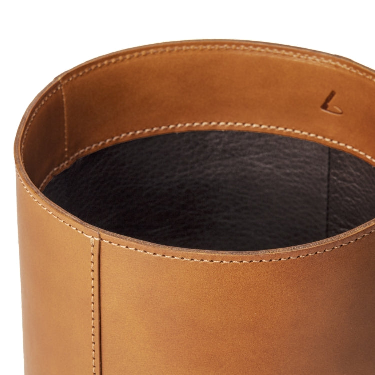 Home Collection Leather Waste Basket