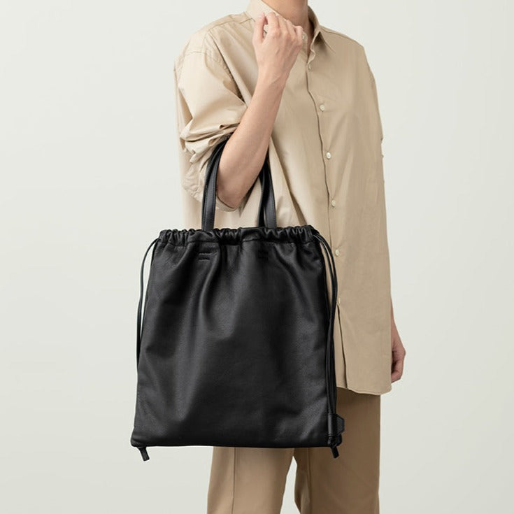 Ruffle Drawstring Tote - Ruffle - –Timeless Leather Designs, Crafted in ...