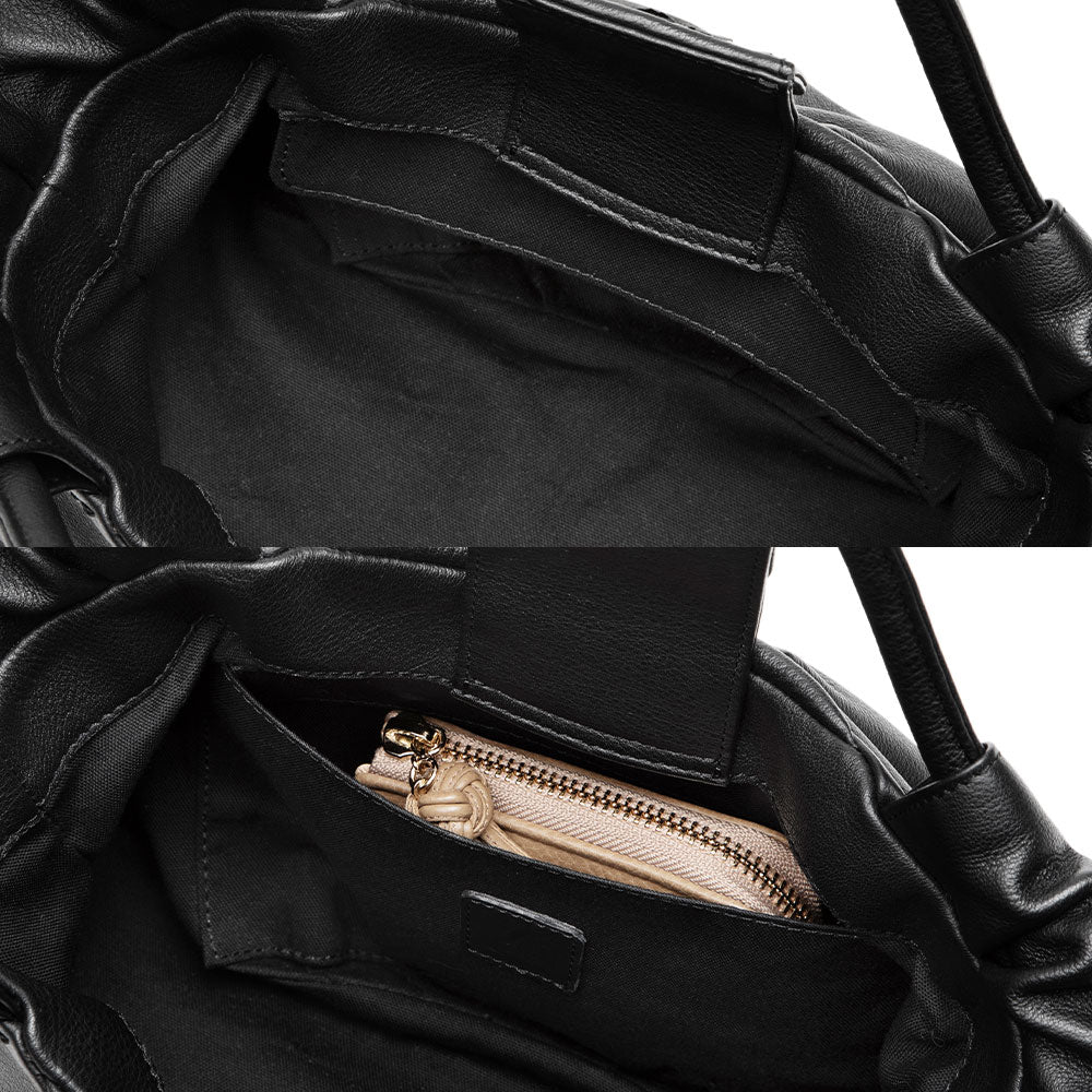 土屋鞄　レザー　ワンショルダートートバッグ　ギャザー Ruffle Small Gathered Tote | Soft Leather Tote | Tsuchiya Kaban