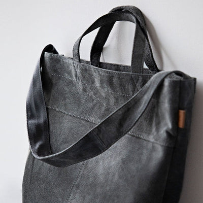 2way Packable Leather Tote
