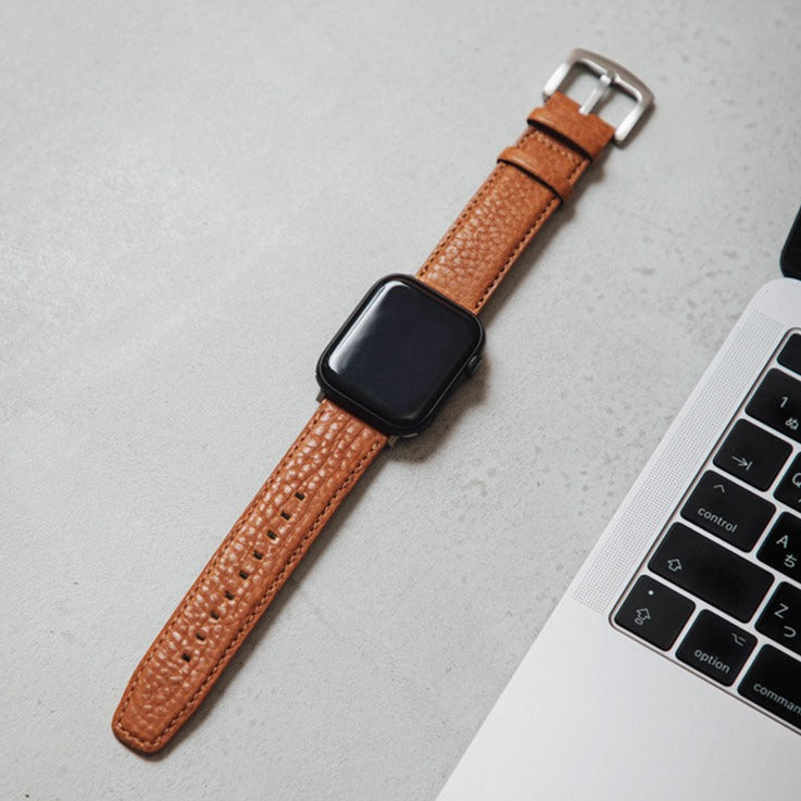 AffinityBands Game Time St. Louis Blues Leather Apple Watch Band Tan / 38/40/41mm / Short