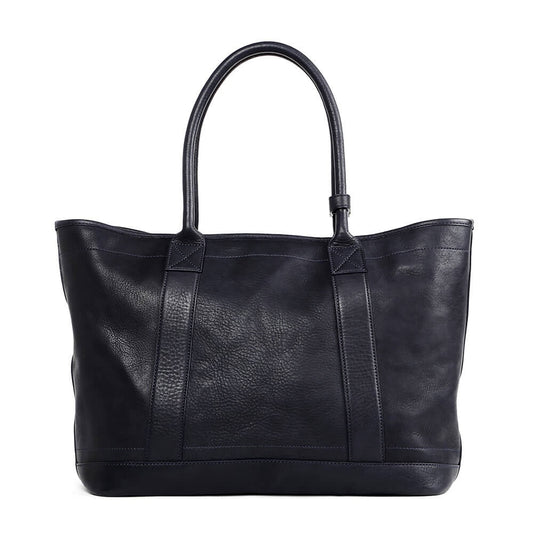 Cowhide  Roadster Large Tote in Dark Indigo Made in Japan