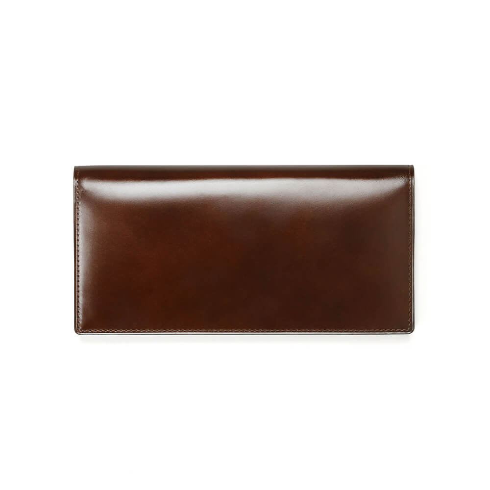 Cordovan Leather Coin Pocket Long Wallet